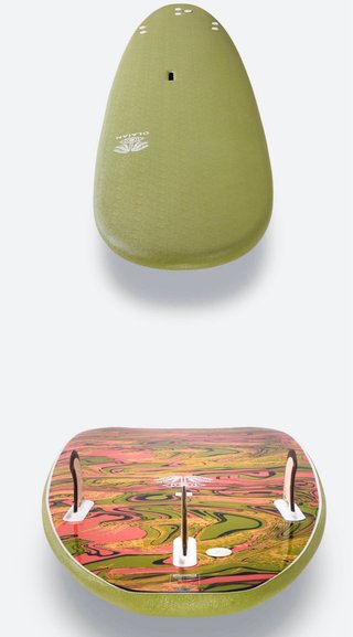 Tabla de surf Olaian verde caqui y multicolor