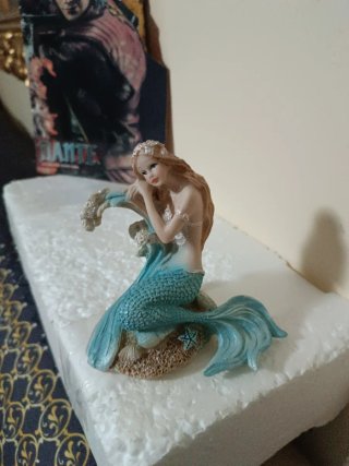 Figura Sirenita Decoración Acuario 12cm aproximada