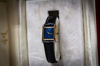 Reloj Must de Cartier Tank Vermeil Lapislázuli