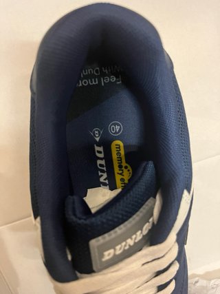 Zapato seguridad Dunlop azul y blanco