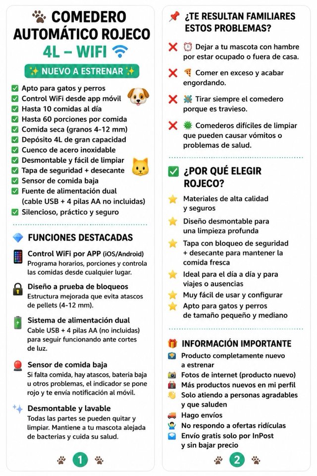 Comedero Automático Inteligente  Mascotas - Nuevo
