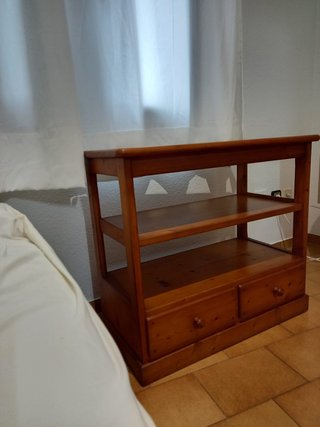 Mesa TV y Estantería Provenzal Madera
