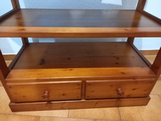 Mesa TV y Estantería Provenzal Madera