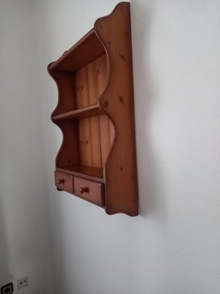 Mesa TV y Estantería Provenzal Madera