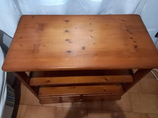 Mesa TV y Estantería Provenzal Madera