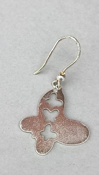 Pendientes de plata con mariposas