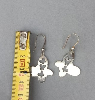 Pendientes de plata con mariposas