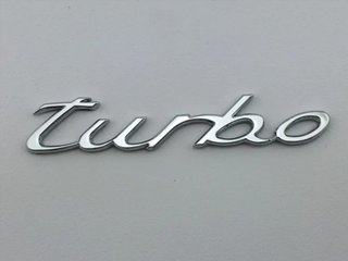 EMBLEMA LOGO LETRAS PORSCHE TURBO CROMADO
