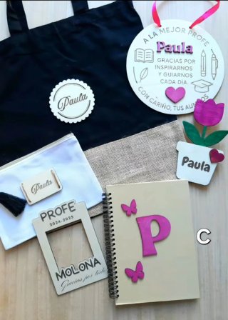 Pack regalo profesores: bolsa, libreta, lapicero..