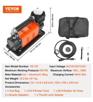 Compresor de Aire VEVOR Naranja NUEVO