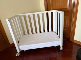 Minicuna madera blanca