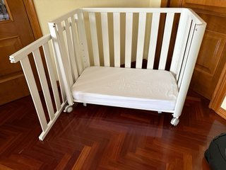 Minicuna madera blanca