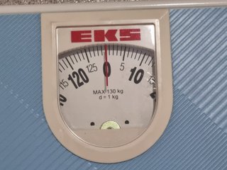 Báscula de baño EKS azul retro