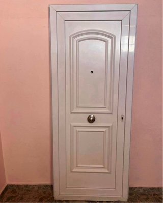 Puerta de entrada PVC blanca