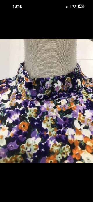 Camisa estampada floral manga larga