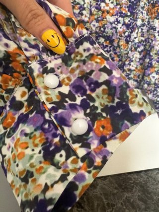 Camisa estampada floral manga larga