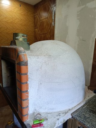 Horno de leña de ladrillo