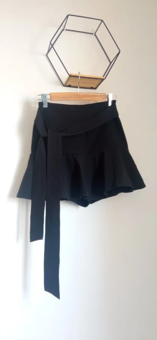 Nueva ‼️ Falda Pantalón Negra Mujer Xs Cinturón