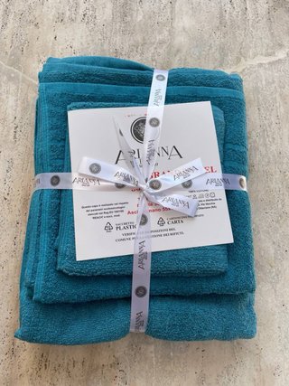 Nuovi Set 3 Asciugamani Arianna Cotone 100%