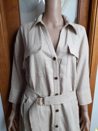 Vestido camisero lino ZARA nuevo