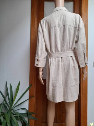 Vestido camisero lino ZARA nuevo