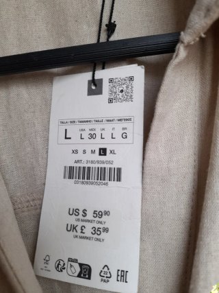 Vestido camisero lino ZARA nuevo