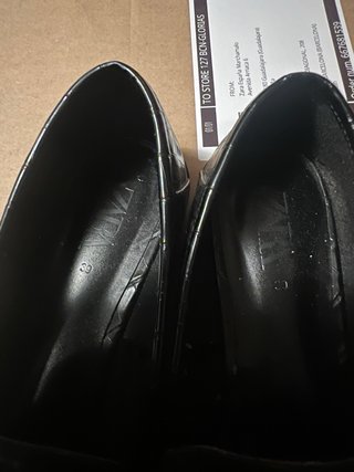 Mocasines negros efecto piel cocodrilo