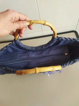 Bolso de mano o capazo con flores vintage