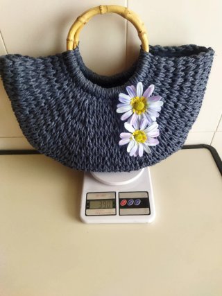 Bolso de mano o capazo con flores vintage
