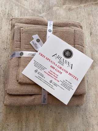 Tris bagno Arianna in cotone 100% 600gr