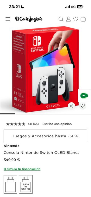 Nintendo Switch OLED Blanca 7