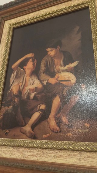 Cuadro con marco de madera