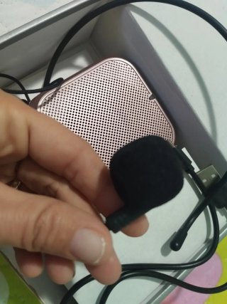 Amplificador de voz Rolton rosa