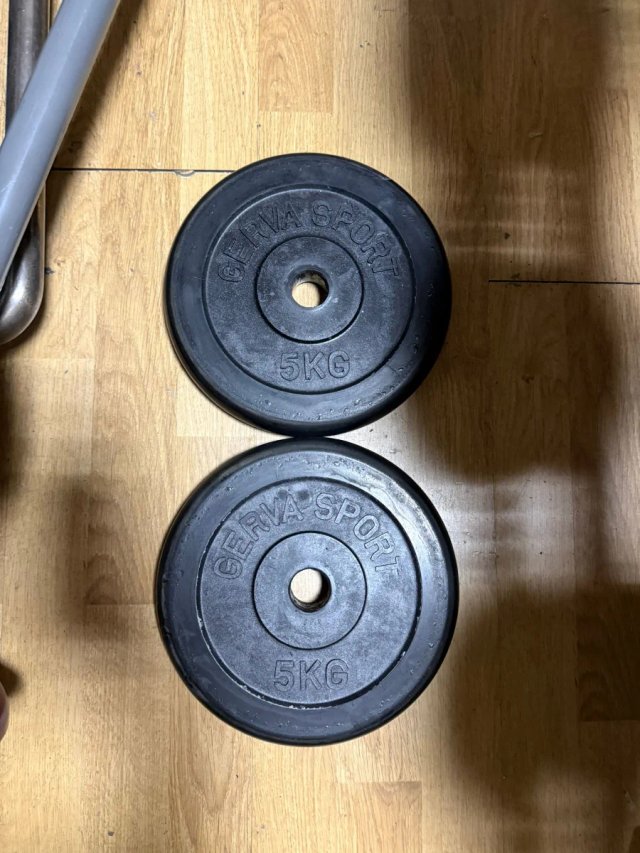 Pareja discos 5kg caucho 28mm