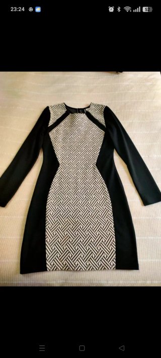 Vestido H&M Negro y Blanco Talla l