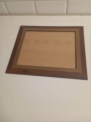 Marco de fotos madera y dorado,38x32 cm