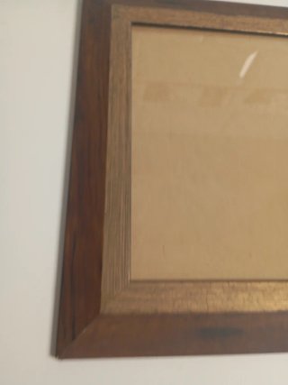 Marco de fotos madera y dorado,38x32 cm