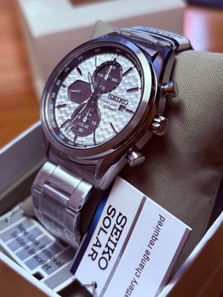 Seiko Macchina Sportiva  Zafiro Blanco Plata solar