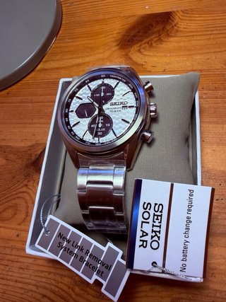 Seiko Macchina Sportiva  Zafiro Blanco Plata solar