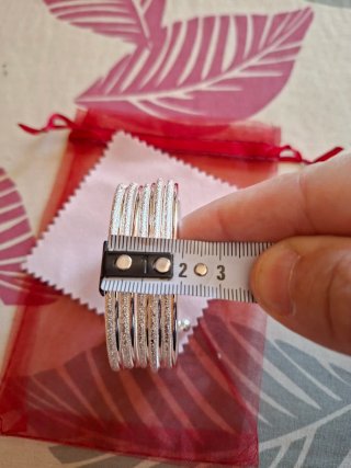 Pulsera plata con brillo dobles aro nueva