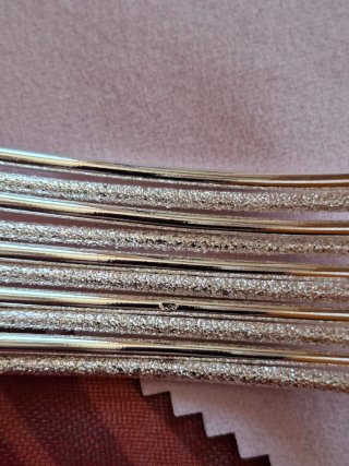 Pulsera plata con brillo dobles aro nueva
