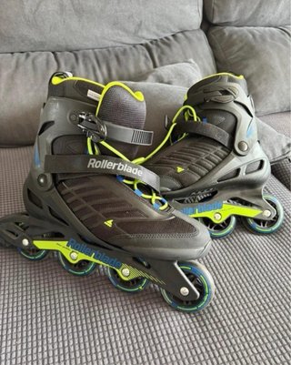 Patines Rollerblade Negros y Verdes