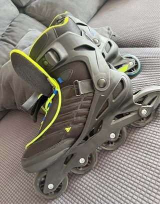 Patines Rollerblade Negros y Verdes