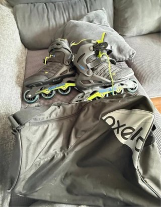 Patines Rollerblade Negros y Verdes