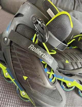 Patines Rollerblade Negros y Verdes
