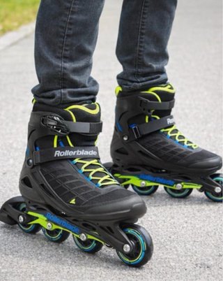Patines Rollerblade Negros y Verdes