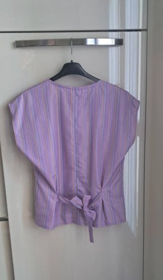 Camicetta sartoria righe viola tg. 44-46