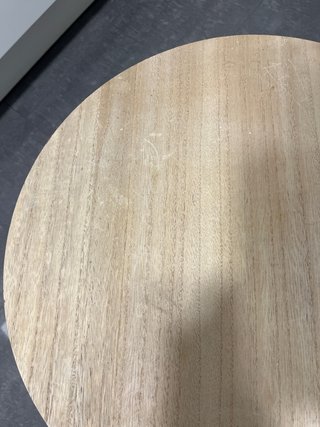 Tavolo ausiliario nordico in turchese e legno