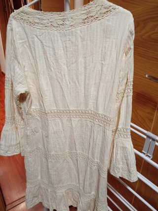 Vestido bohemio beige talla XL