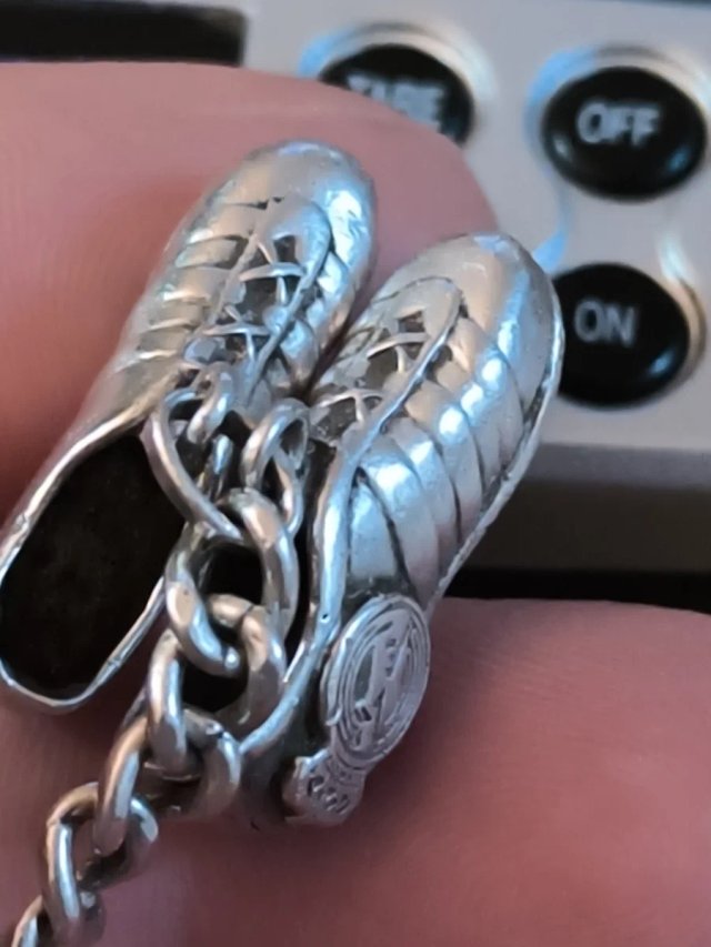 Llavero Plata 925 Botas Fútbol Real Madrid